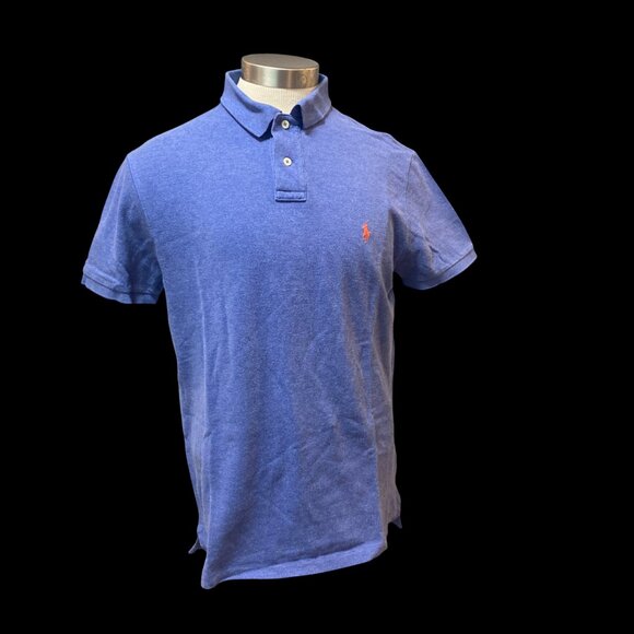 Polo Ralph Lauren Polo Blue Sz L Custom Slim Fit Mens - Picture 1 of 6